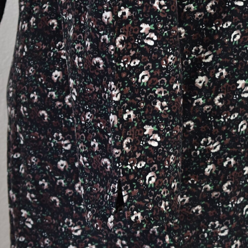 Vintage La Cera Corduroy Floral Dress NEW - M - Picture 5 of 12